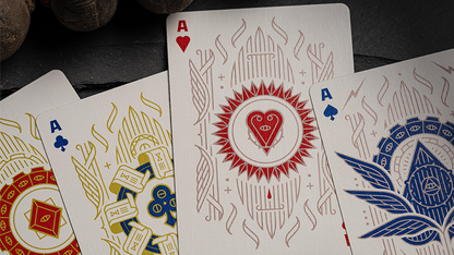 Celestial Valor Playing Cards by Giovanni Meroni(greenish yellow)