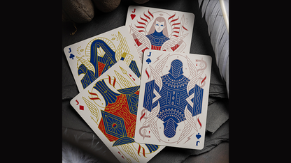 Celestial Valor Playing Cards by Giovanni Meroni(greenish yellow)