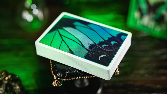 Emerald Green Morpho Playing Cards by TCC Fashion alternate view - Wizard Magic Shop