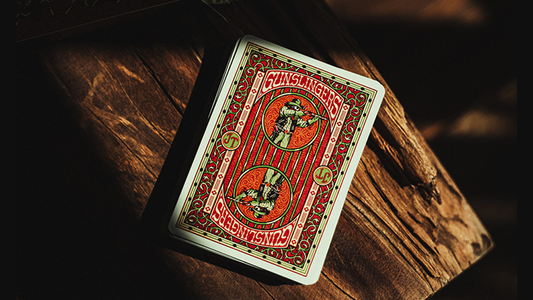 Gunslingers Poker (Red) Playing Cards alternate view - Wizard Magic Shop