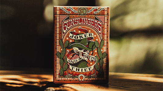 Gunslingers Poker (Red) Playing Cards - Wizard Magic Shop