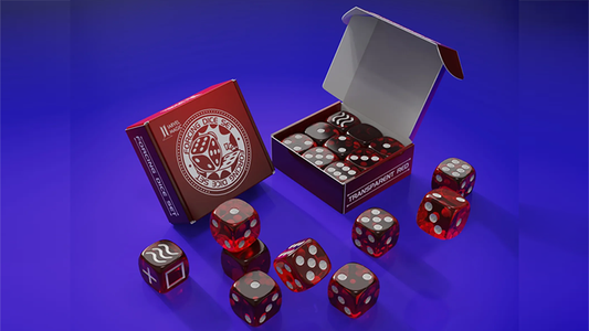 Forcing Dice Set by IARVEL Magic (Transparent Red) - Wizard Magic Shop