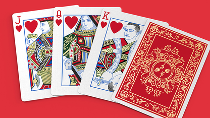 Red Roses Gold Foil Playing Cards (Fully Marked)