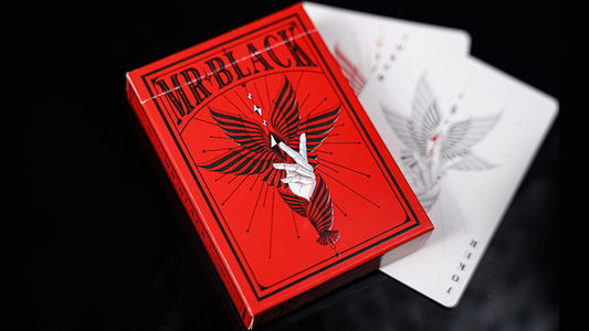 Mr. Black V1 (Red) Playing Cards - Wizard Magic Shop