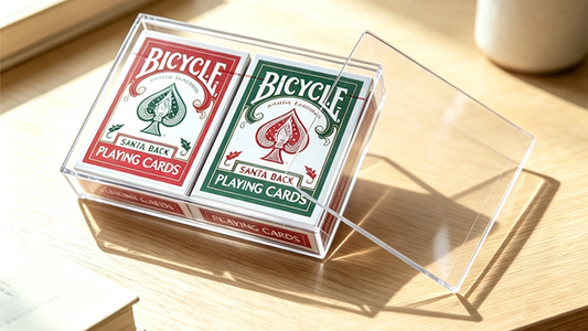 Plexiglass Card Case (2 Deck Case) by MS Magic - Wizard Magic Shop