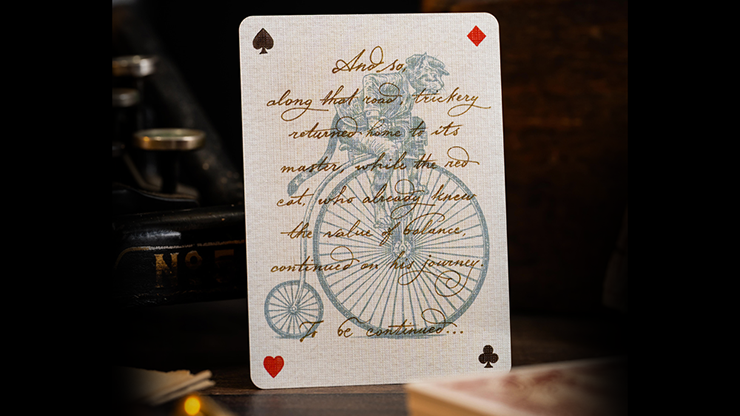Le Voyage Du Chat Rouge Playing Cards by Stockholm17