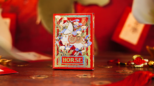 Year of the Horse (Red) Playing Cards by TCC Fashion - Wizard Magic Shop