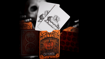 OCTOBER V2 PUMPKIN ORANGE PLAYING CARDS