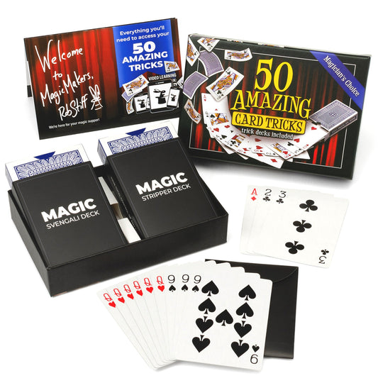 50 Amazing Card Tricks Kit Deluxe Edition - Wizard Magic Shop