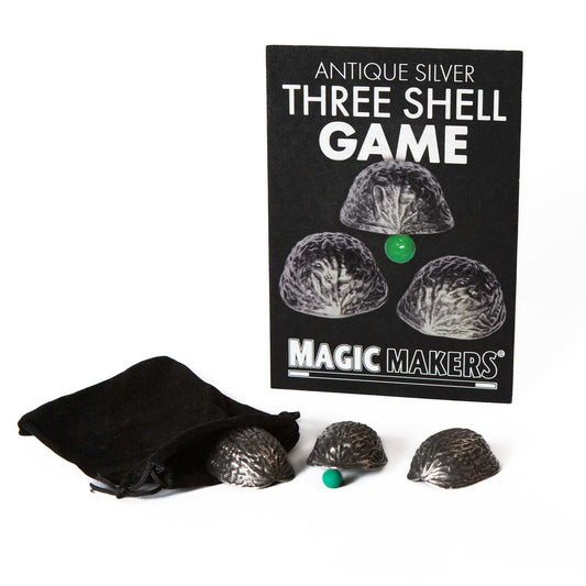 Metal Antique Silver 3 Shell Game - Wizard Magic Shop