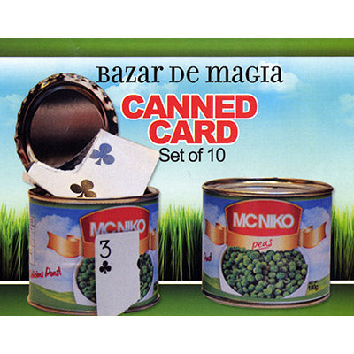 Canned Card (Red) ( Set of 10 Cans ) by Bazar de Magia - Wizard Magic Shop