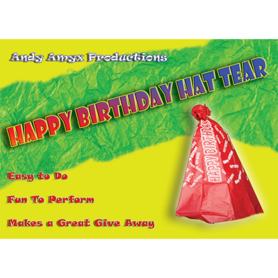 Happy Birthday Hat Tear by Andy Amyx - Trick - Wizard Magic Shop