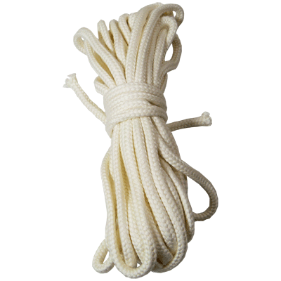 BTC Parlor Rope 50 ft. WHITE ( BTC3 - 10mm No core ) - Trick alternate view - Wizard Magic Shop