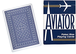 Cards Aviator Poker size (Blue) - Wizard Magic Shop