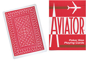 Cards Aviator Poker size (Red) - Wizard Magic Shop
