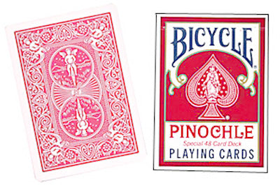 Cartas Bicicleta Pinochle Tamaño Poker (Rojo)