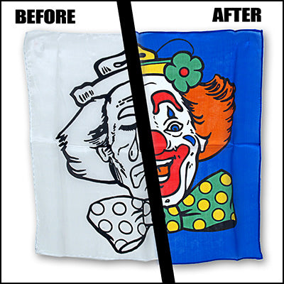 Happy / Sad Clown Silk Set (18 inch) Magic by Gosh - Trick - Wizard Magic Shop
