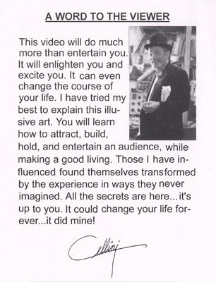 Cellini Art Of Street Performing Volume 1 - DVD alternate view - Wizard Magic Shop