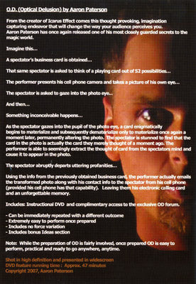 O.D. (Optical Delusion) by Aaron Paterson - DVD alternate view - Wizard Magic Shop