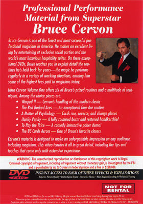 Ultra Cervon Vol. 1 - Bruce Cervon - DVD alternate view - Wizard Magic Shop