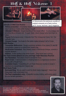 Half And Half - Volume 1 by Doug Brewer - DVD alternate view - Wizard Magic Shop