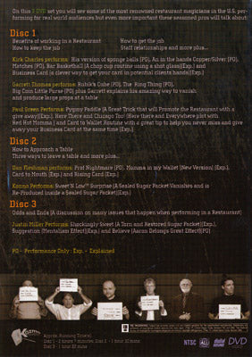 Live At the Jailhouse - A Guide to Restaurant Magic (3 DVD Set) -DVD alternate view - Wizard Magic Shop