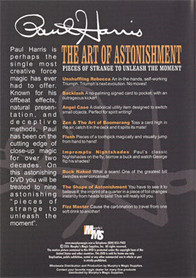 Art Of Astonishment by Paul Harris - DVD alternate view - Wizard Magic Shop