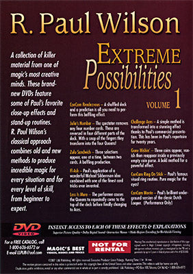 Extreme Possibilities Volume 1 by R. Paul Wilson - DVD alternate view - Wizard Magic Shop