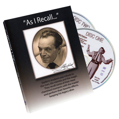 As I Recall (2 DVD Set) - Tony Slydini - Wizard Magic Shop