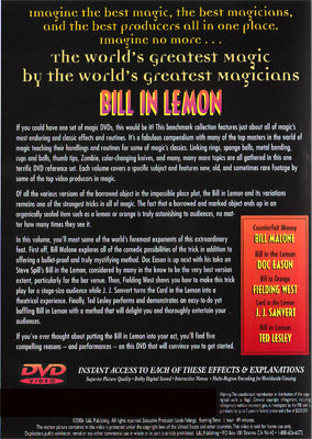 World's Greatest Magic: Bill In Lemon - DVD alternate view - Wizard Magic Shop