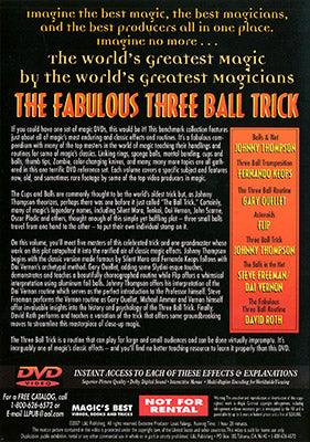 World's Greatest Magic: Fabulous Three Ball Trick - DVD alternate view - Wizard Magic Shop