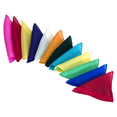 Silks 6 inch 12 Pack (Assorted) Magic by Gosh - Trick - Wizard Magic Shop