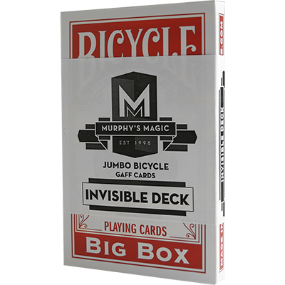 Jumbo Invisible Deck Bicycle (Red) - Wizard Magic Shop