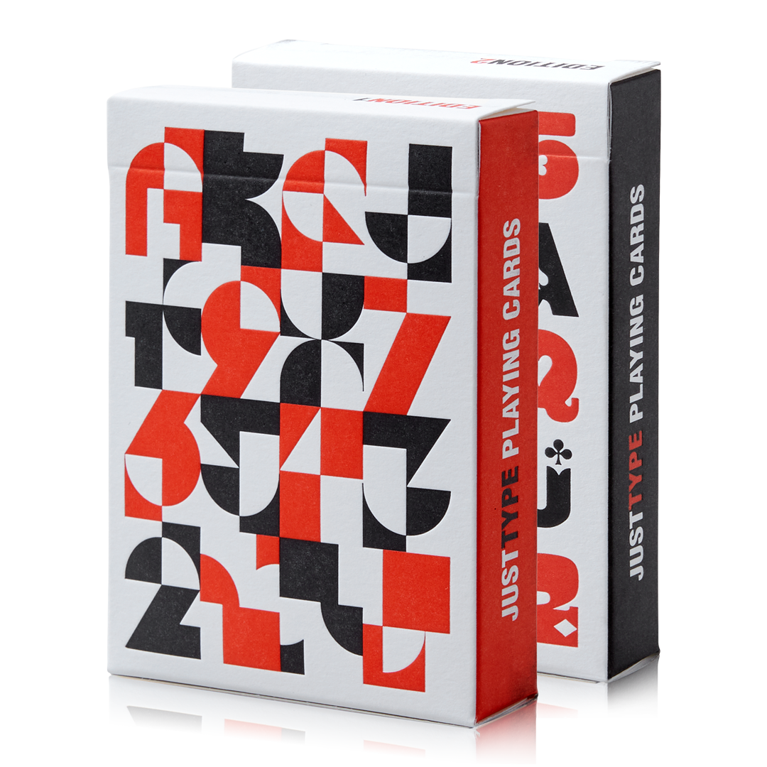 Just Type Playing Cards 2-Deck Set