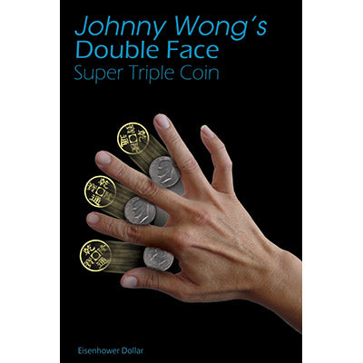 Double Face Super Triple Coin Eisenhower Dollar (with DVD) by Johnny Wong -Trick