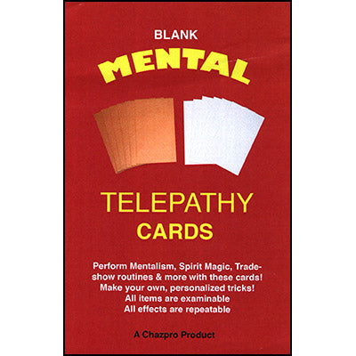 Mental Telepathy Cards (BLANK) by Chazpro Magic - Trick - Wizard Magic Shop
