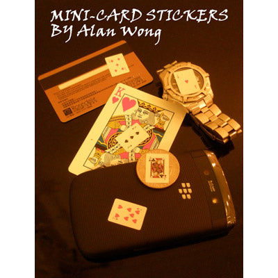 Mini Card Stickers (12 sheets) by Alan Wong- Trick - Wizard Magic Shop