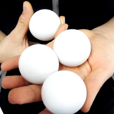 JL Lukas Ball by JL (WHITE, 3 Balls and Shell) alternate view - Wizard Magic Shop