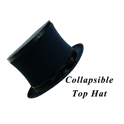 Top Hat Collapsible Premium Magic (Black) - Trick - Wizard Magic Shop