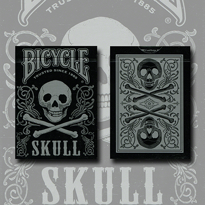 Bicycle Skull Metallic (Silver) USPCC by Gambler's Warehouse - Wizard Magic Shop