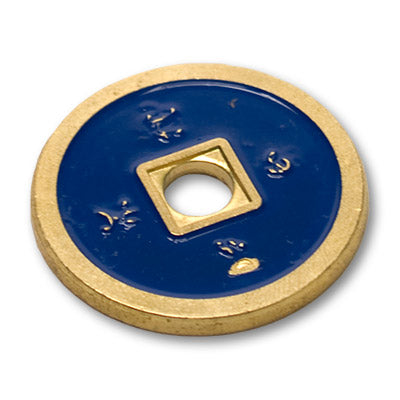 Chinese Coin (CH0021) Blue & Red by Tango Magic - Tricks